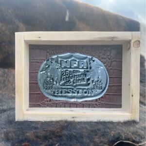 Vintage 1983 1st Edition 25th Anniversary Hesston NFR Belt Buckle